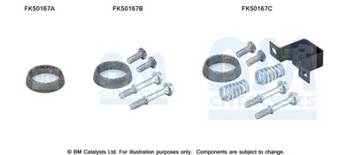 Mounting Kit, exhaust pipe BM Catalysts FK50167