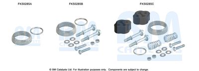 Mounting Kit, exhaust pipe BM Catalysts FK50285