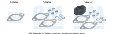 Mounting Kit, exhaust pipe BM Catalysts FK50479