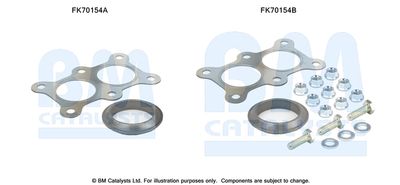 Mounting Kit, exhaust pipe BM Catalysts FK70154