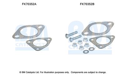 Mounting Kit, exhaust pipe BM Catalysts FK70352