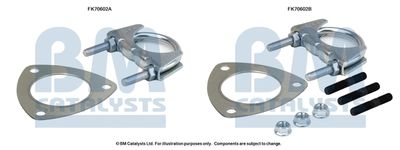 Mounting Kit, exhaust pipe BM Catalysts FK70602