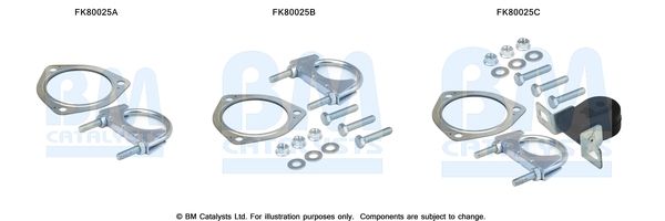 BM Catalysts FK80025 Mounting Kit, catalytic converter