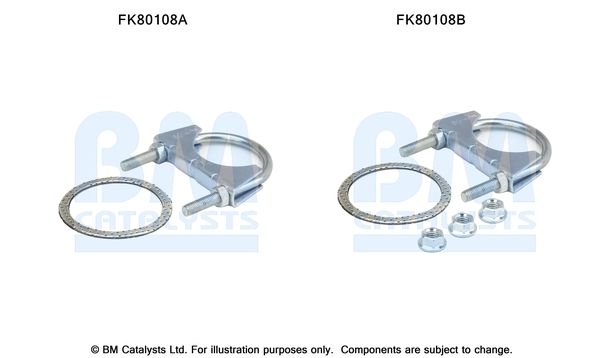 BM Catalysts FK80108 Mounting Kit, catalytic converter