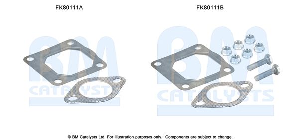 BM Catalysts FK80111 Mounting Kit, catalytic converter