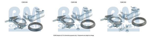 BM Catalysts FK80120 Mounting Kit, catalytic converter