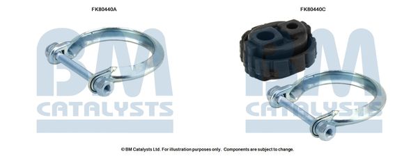 BM Catalysts FK80440 Mounting Kit, catalytic converter