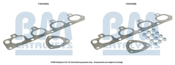 BM Catalysts FK91020 Mounting Kit, catalytic converter