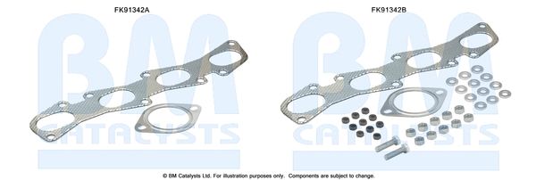 BM Catalysts FK91342 Mounting Kit, catalytic converter