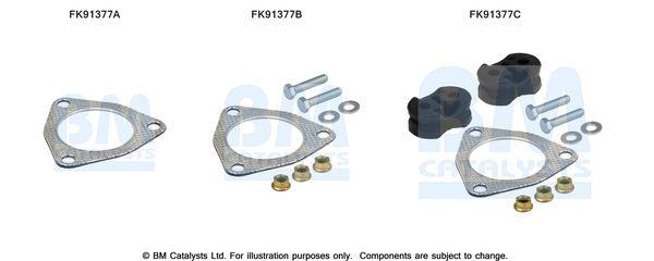 BM Catalysts FK91377 Mounting Kit, catalytic converter