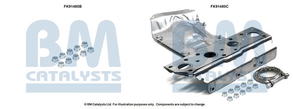 BM Catalysts FK91480 Mounting Kit, catalytic converter