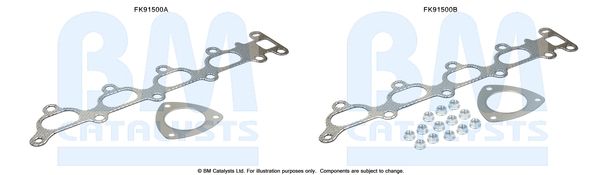 BM Catalysts FK91500 Mounting Kit, catalytic converter