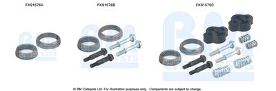 Mounting Kit, catalytic converter BM Catalysts FK91576