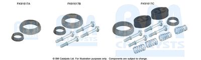 Mounting Kit, catalytic converter BM Catalysts FK91617