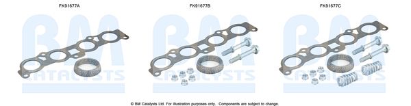 BM Catalysts FK91677 Mounting Kit, catalytic converter