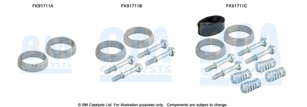 BM Catalysts FK91711 Mounting Kit, catalytic converter