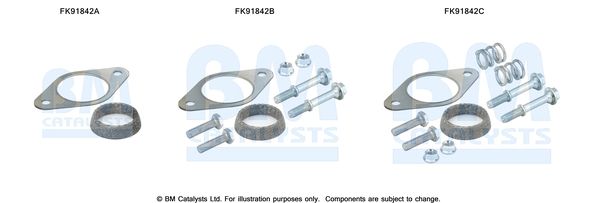 BM Catalysts FK91842 Mounting Kit, catalytic converter