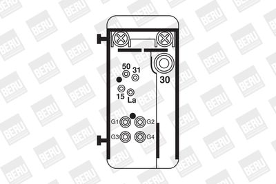 Relay, glow plug system BorgWarner (BERU) GR070