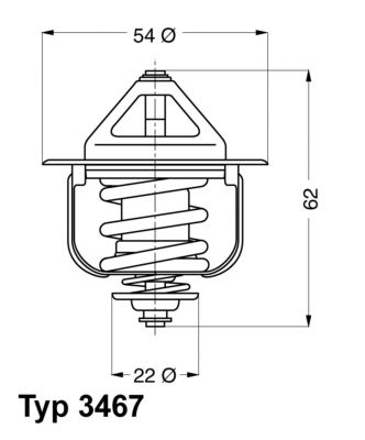 BorgWarner (Wahler) 3467.85D Thermostat, coolant