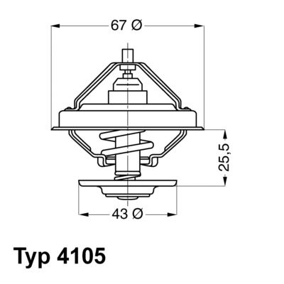 BorgWarner (Wahler) 4105.71D Thermostat, coolant