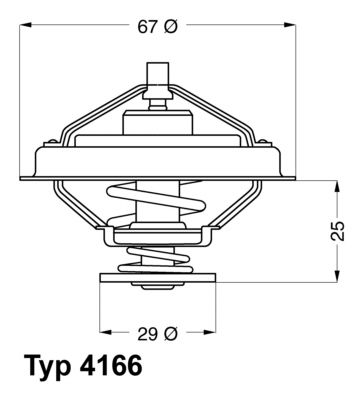 BorgWarner (Wahler) 4166.79D Thermostat, coolant
