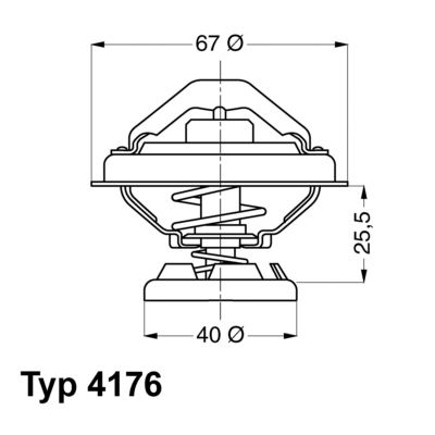BorgWarner (Wahler) 4176.85D Thermostat, coolant