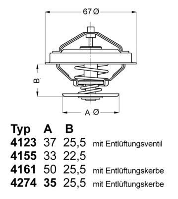 BorgWarner (Wahler) 4274.92D Thermostat, coolant