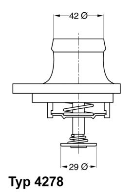 Thermostat, coolant BorgWarner (Wahler) 4278.80D