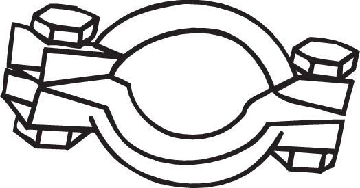 BOSAL 254-387 Clamping Piece, exhaust system