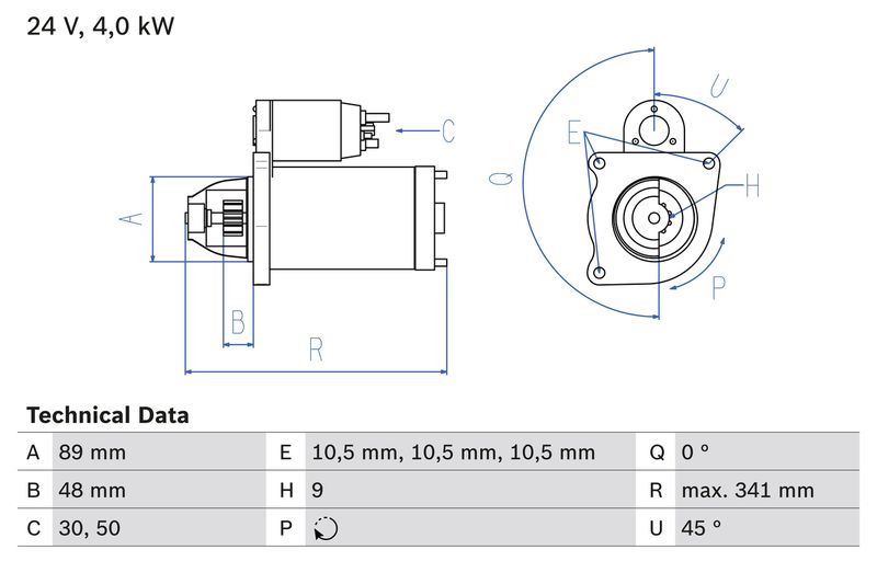 BOSCH 0 986 011 280 Starter