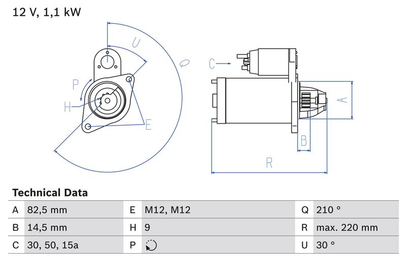 BOSCH 0 986 016 330 Starter