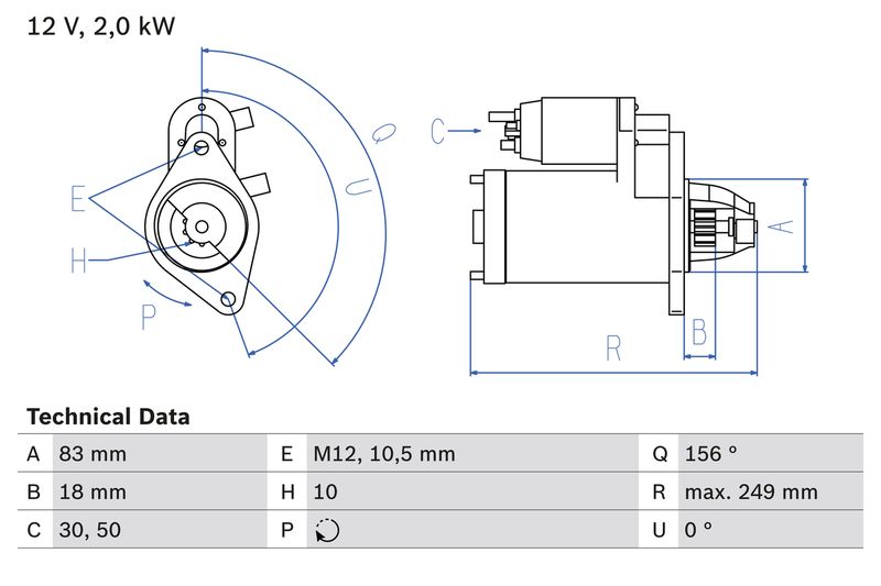 BOSCH 0 986 017 420 Starter