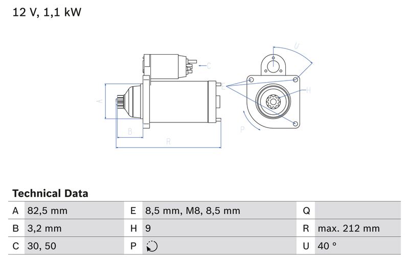 BOSCH 0 986 017 940 Starter