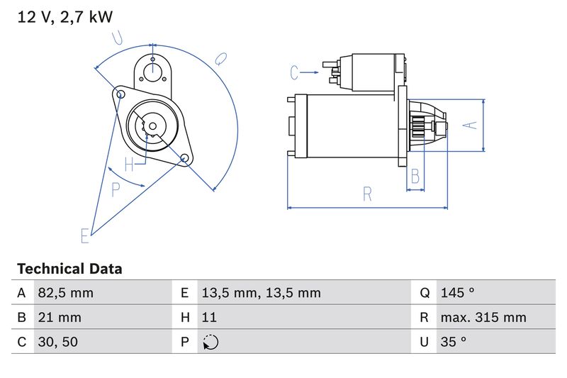 BOSCH 0 986 017 970 Starter