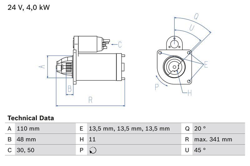 BOSCH 0 986 017 980 Starter
