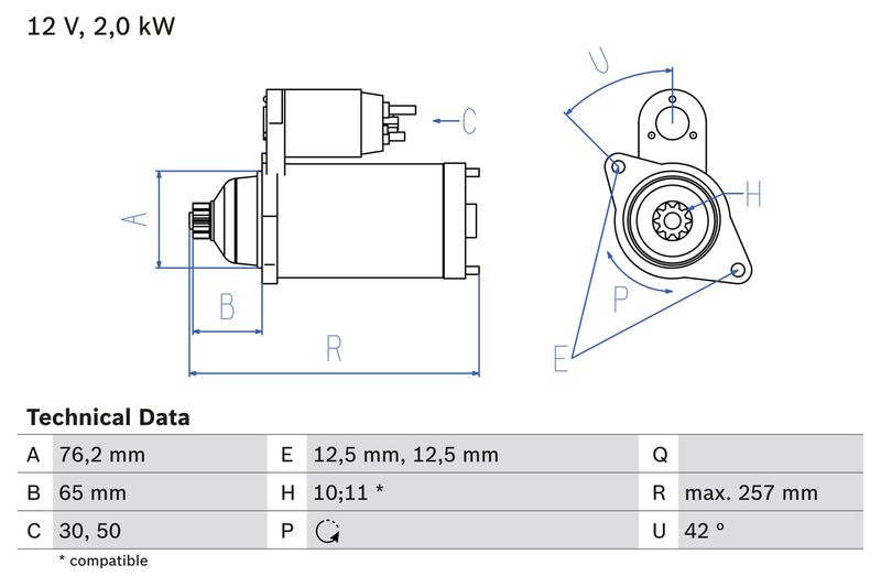 BOSCH 0 986 018 390 Starter