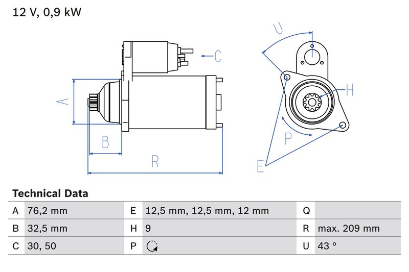 BOSCH 0 986 019 890 Starter