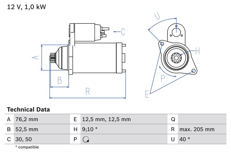 BOSCH 0 986 020 290 Starter