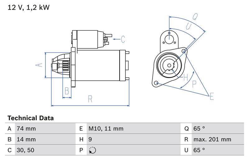 BOSCH 0 986 021 530 Starter