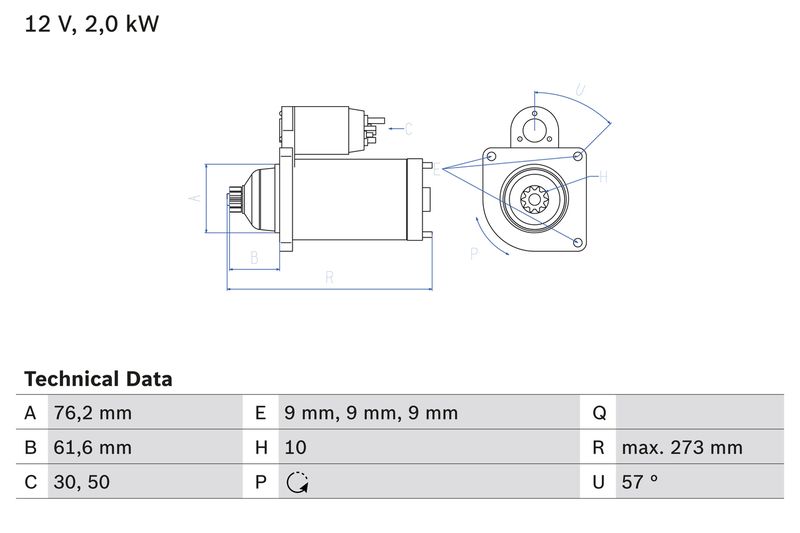 BOSCH 0 986 021 870 Starter