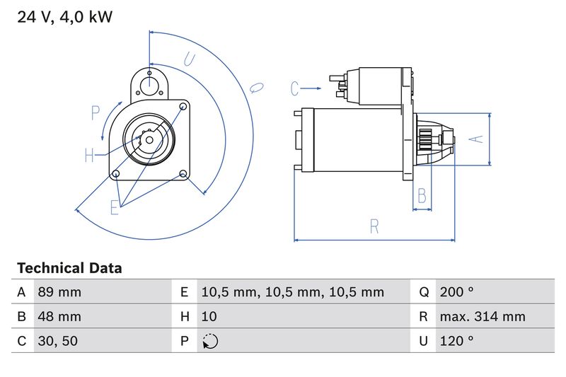 BOSCH 0 986 022 400 Starter