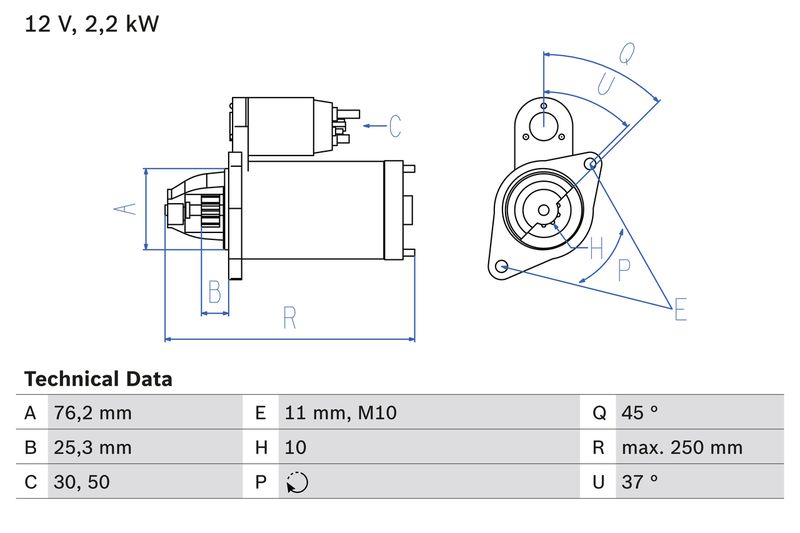 BOSCH 0 986 022 450 Starter