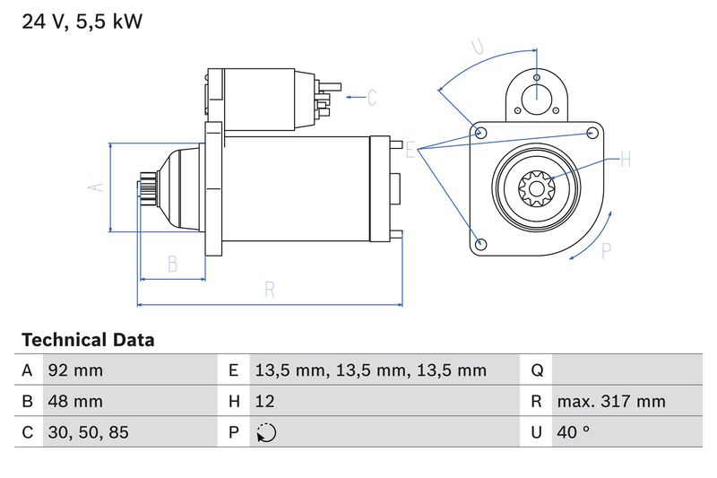 BOSCH 0 986 022 640 Starter