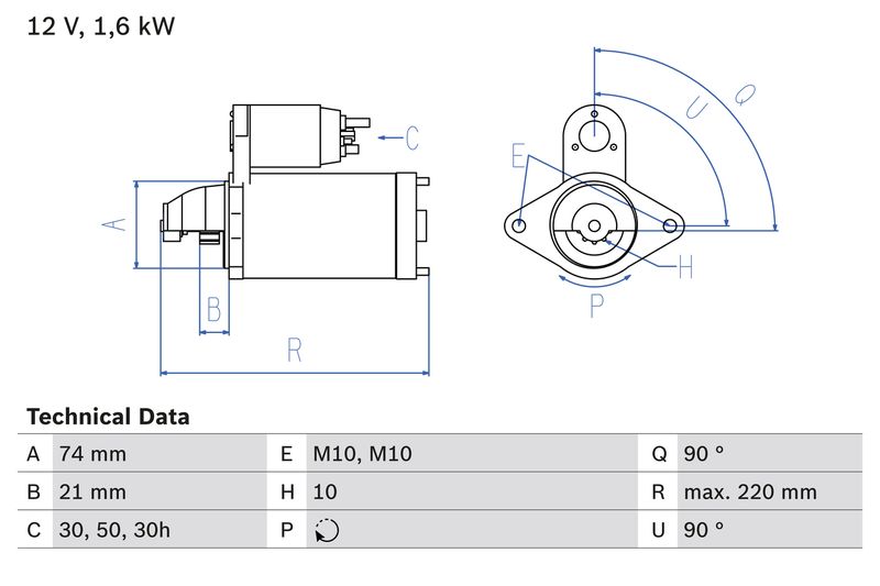 BOSCH 0 986 022 930 Starter