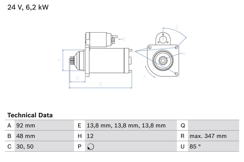 BOSCH 0 986 022 980 Starter