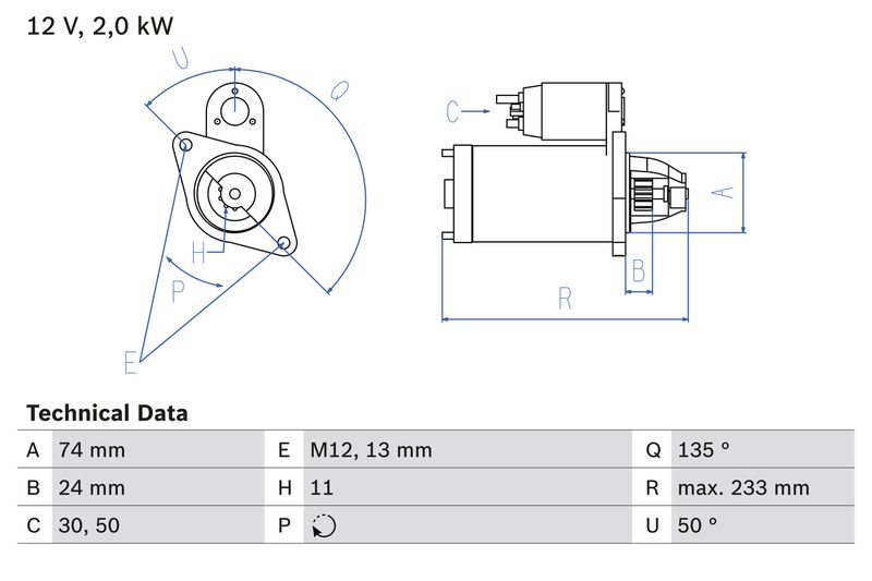 BOSCH 0 986 023 240 Starter