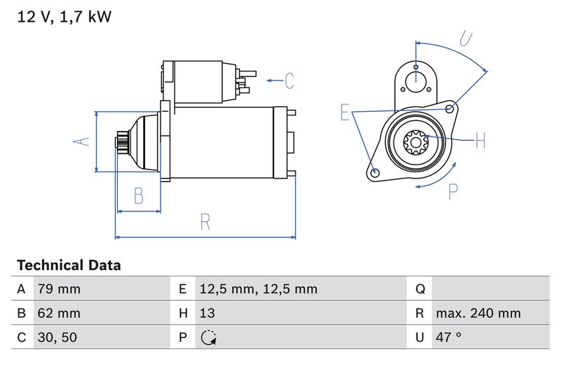 BOSCH 0 986 025 150 Starter