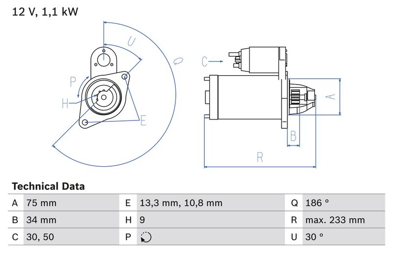BOSCH 0 986 025 610 Starter