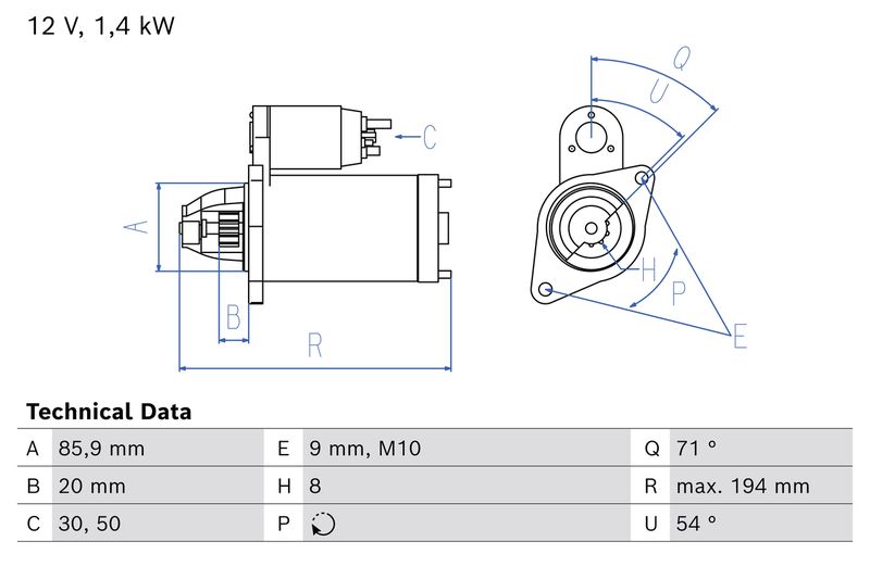 BOSCH 0 986 028 060 Starter