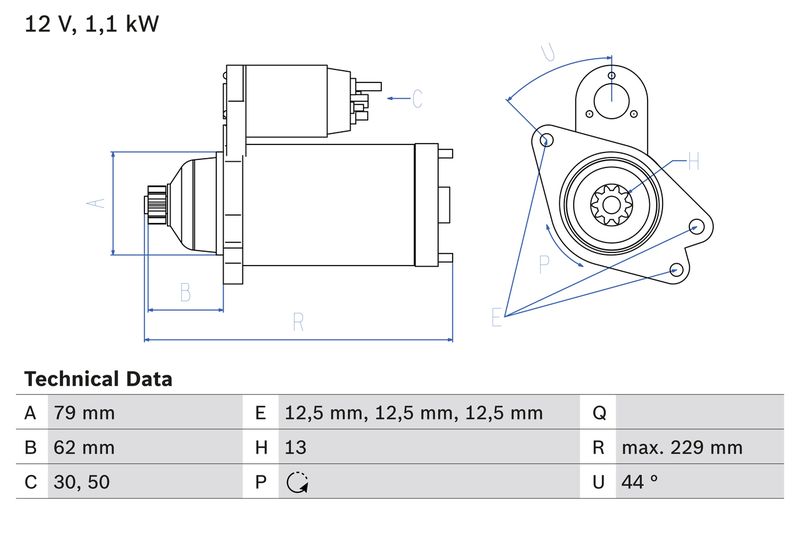 BOSCH 0 986 029 110 Starter